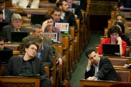 Politics Can Be Different representatives during National Assembly vote on Fundamental Law. 