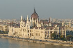 The Hungarian Parliament Building in Budapest. 