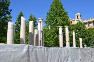 German Occupation Memorial under construction (Orange Files photo). 
