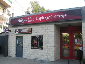 National Tobacco Shop at CBA grocery store in Budapest. 