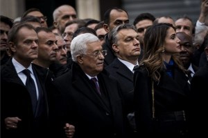 Prime Minister Viktor Orbán among heads of government and state in Paris on January 11, 2015 to show solidarity with Republican Marches. 